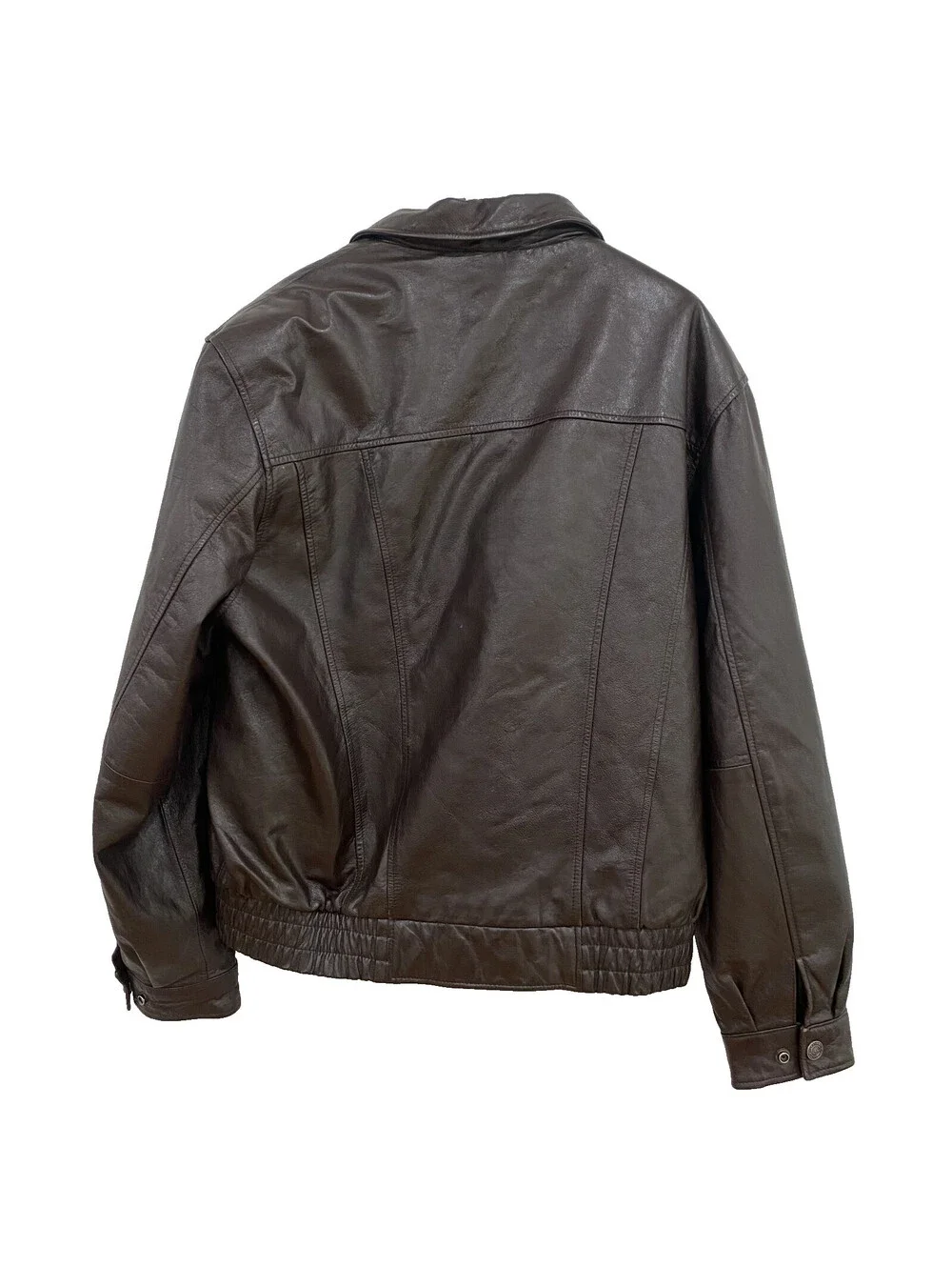 Wilsons Leather Bomber Jacket Size L Removable Vest 3M Thermal Thinsulate Brown